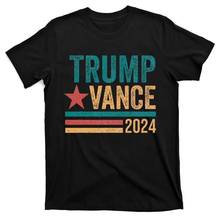 Trump Vance 2024 Retro Stripe Trump Jd Vance T-Shirt