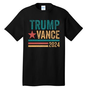 Trump Vance 2024 Retro Stripe Trump Jd Vance Tall T-Shirt