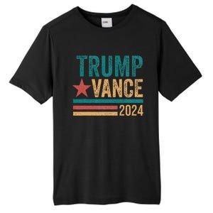 Trump Vance 2024 Retro Stripe Trump Jd Vance Tall Fusion ChromaSoft Performance T-Shirt