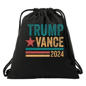 Trump Vance 2024 Retro Stripe Trump Jd Vance Drawstring Bag