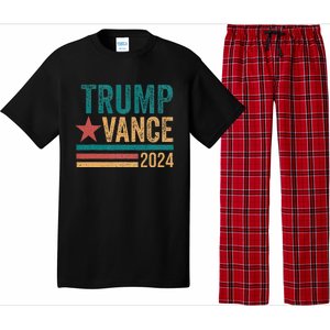 Trump Vance 2024 Retro Stripe Trump Jd Vance Pajama Set