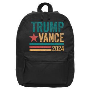 Trump Vance 2024 Retro Stripe Trump Jd Vance 16 in Basic Backpack