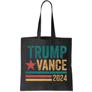 Trump Vance 2024 Retro Stripe Trump Jd Vance Tote Bag