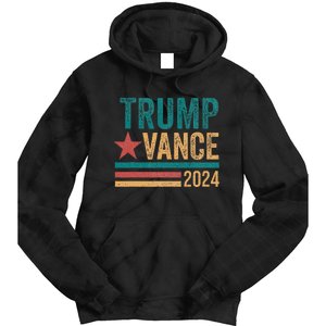 Trump Vance 2024 Retro Stripe Trump Jd Vance Tie Dye Hoodie