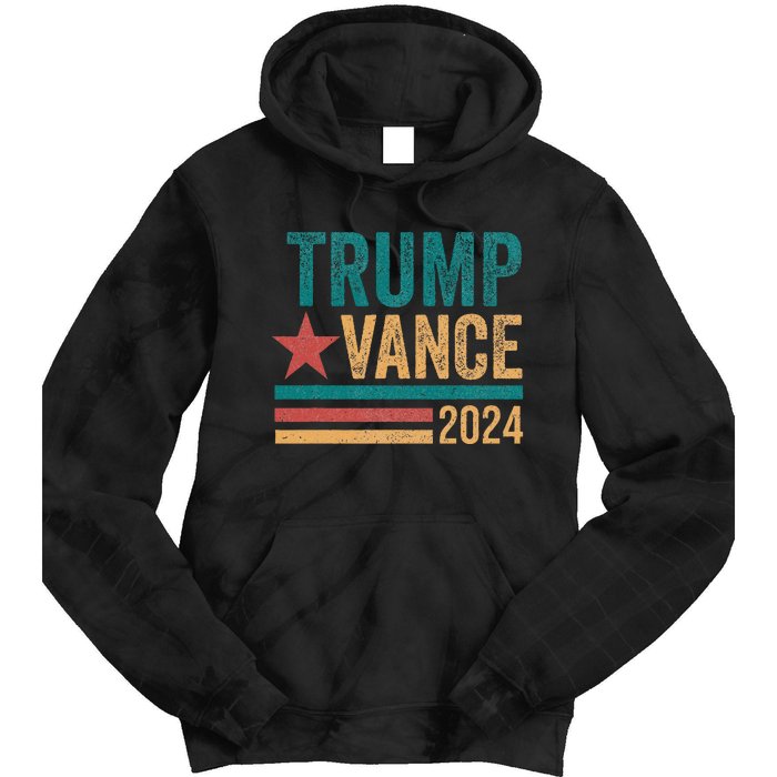 Trump Vance 2024 Retro Stripe Trump Jd Vance Tie Dye Hoodie