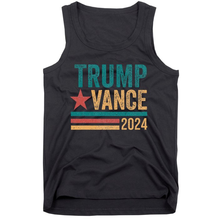 Trump Vance 2024 Retro Stripe Trump Jd Vance Tank Top