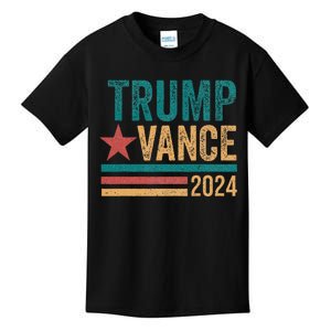 Trump Vance 2024 Retro Stripe Trump Jd Vance Kids T-Shirt