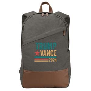 Trump Vance 2024 Retro Stripe Trump Jd Vance Cotton Canvas Backpack