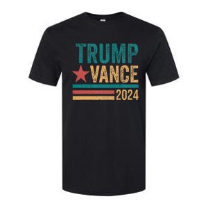 Trump Vance 2024 Retro Stripe Trump Jd Vance Softstyle CVC T-Shirt