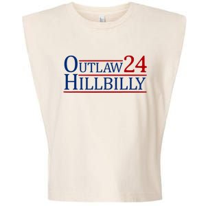 Trump Vance 2024 Funny Outlaw Hillbilly Garment-Dyed Women's Muscle Tee