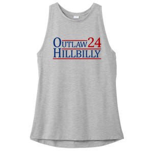 Trump Vance 2024 Funny Outlaw Hillbilly Ladies PosiCharge Tri-Blend Wicking Tank