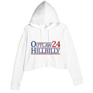 Trump Vance 2024 Funny Outlaw Hillbilly Crop Fleece Hoodie