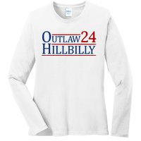 Trump Vance 2024 Funny Outlaw Hillbilly Ladies Long Sleeve Shirt