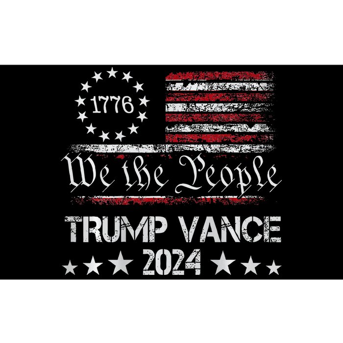 Trump Vance 2024 Retro Stripe Trump Jd Vance Bumper Sticker