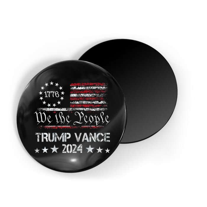 Trump Vance 2024 Retro Stripe Trump Jd Vance Magnet