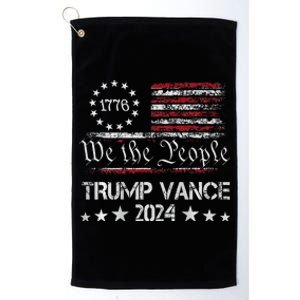 Trump Vance 2024 Retro Stripe Trump Jd Vance Platinum Collection Golf Towel