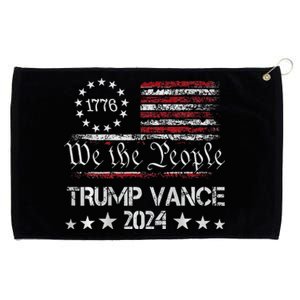 Trump Vance 2024 Retro Stripe Trump Jd Vance Grommeted Golf Towel