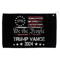 Trump Vance 2024 Retro Stripe Trump Jd Vance Grommeted Golf Towel