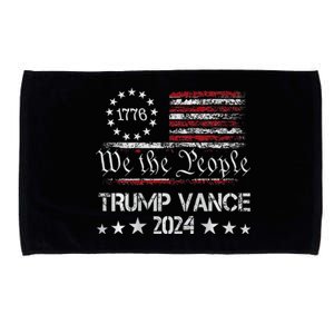 Trump Vance 2024 Retro Stripe Trump Jd Vance Microfiber Hand Towel