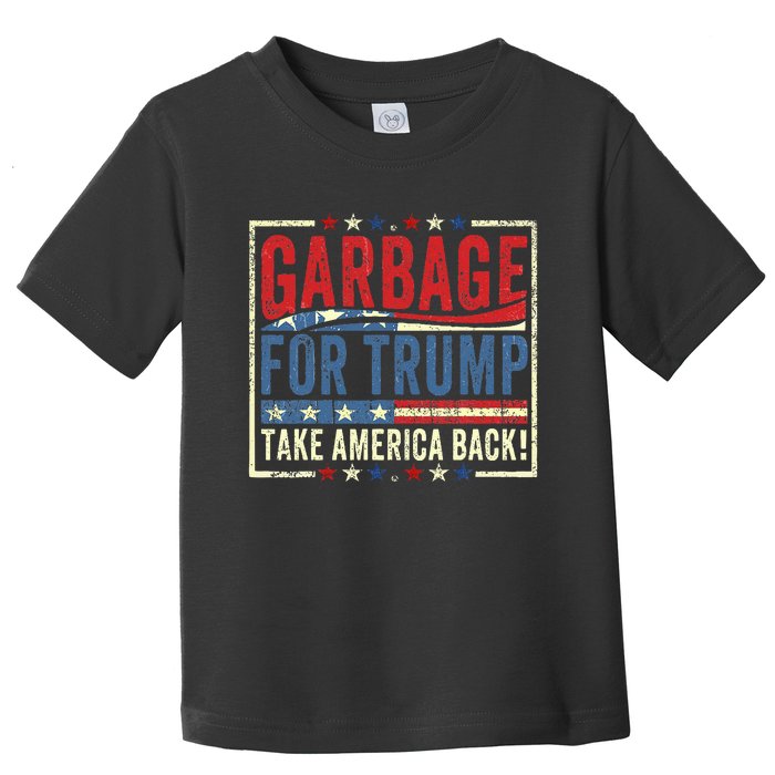 Trump Vance 2024 Proud To Be Garbage Presidential Toddler T-Shirt