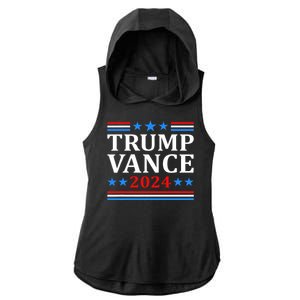 Trump Vance 2024 For President Vp Usa Election Ladies PosiCharge Tri-Blend Wicking Draft Hoodie Tank