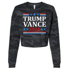 Trump Vance 2024 For President Vp Usa Election Cropped Pullover Crew