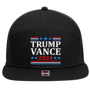 Trump Vance 2024 For President Vp Usa Election 7 Panel Mesh Trucker Snapback Hat