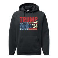 Trump Vance 2024 Vice President Vp For President Usa Performance Fleece Hoodie