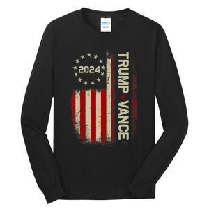 Trump Vance 2024 Vice President Vp For President Usa Tall Long Sleeve T-Shirt