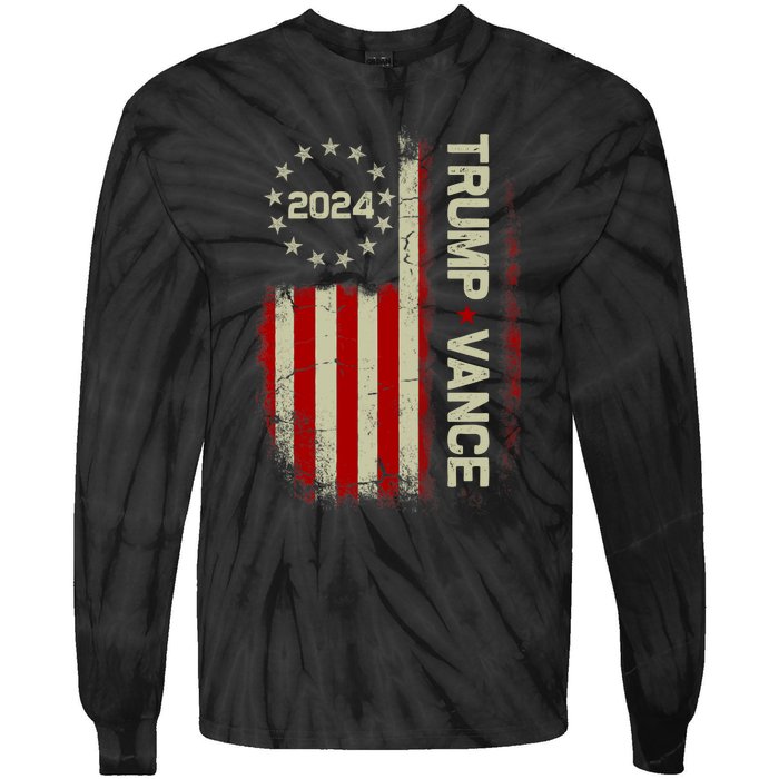 Trump Vance 2024 Vice President Vp For President Usa Tie-Dye Long Sleeve Shirt