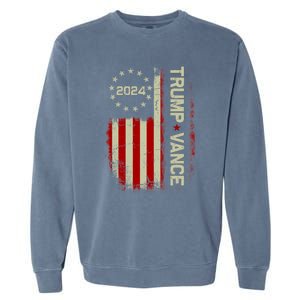 Trump Vance 2024 Vice President Vp For President Usa Garment-Dyed Sweatshirt