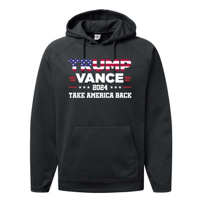 Trump Vance 2024 Vice President Vp For President Usa Performance Fleece Hoodie