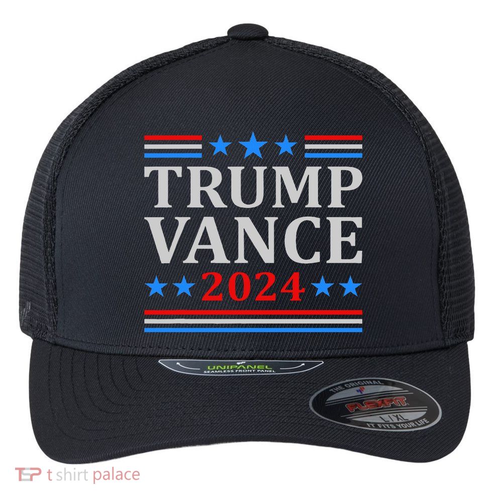 Trump Vance 2024 United States Presidential Election Flexfit Unipanel Trucker Cap