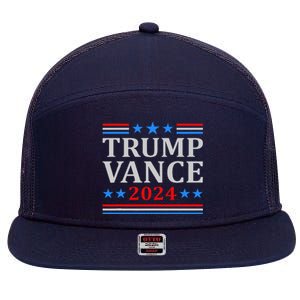 Trump Vance 2024 United States Presidential Election 7 Panel Mesh Trucker Snapback Hat