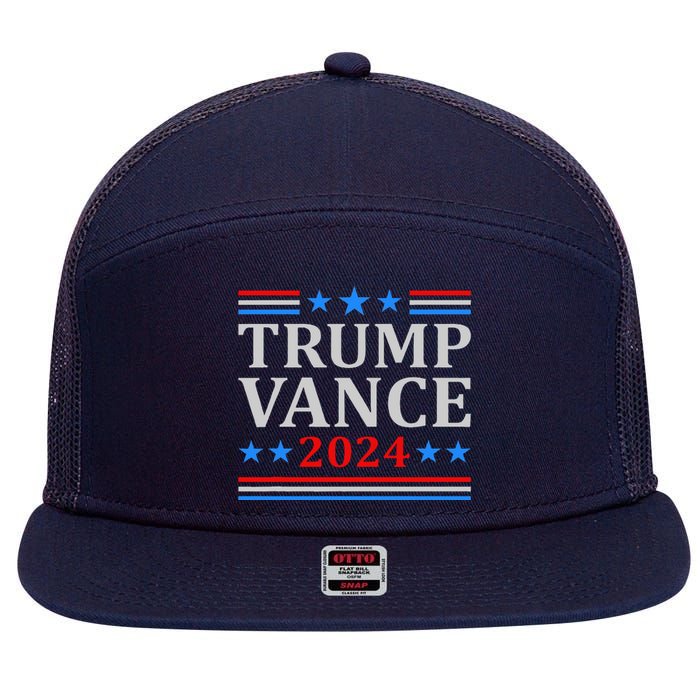 Trump Vance 2024 United States Presidential Election 7 Panel Mesh Trucker Snapback Hat