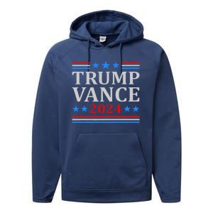 Trump Vance 2024 United States Presidential Election Performance Fleece Hoodie