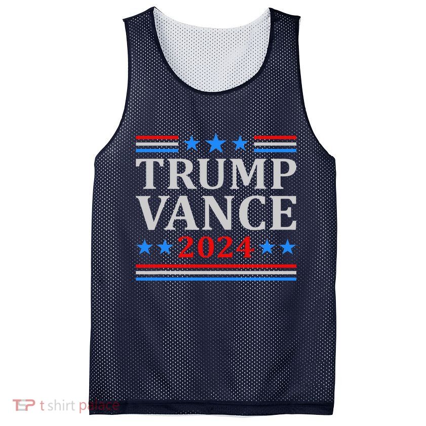 Trump Vance 2024 United States Presidential Election Mesh Reversible Basketball Jersey Tank
