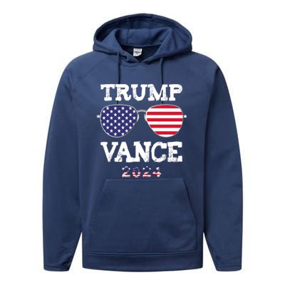 Trump Vance 2024 President Trump Supporter Reelection Performance Fleece Hoodie