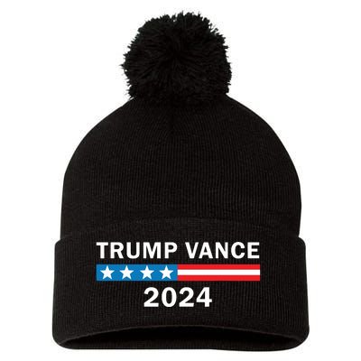 Trump Vance 2024 For President Vp Usa Republican Election Pom Pom 12in Knit Beanie