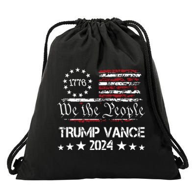 Trump Vance 2024 President Trump Supporter Reelection Drawstring Bag