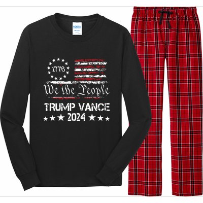 Trump Vance 2024 President Trump Supporter Reelection Long Sleeve Pajama Set