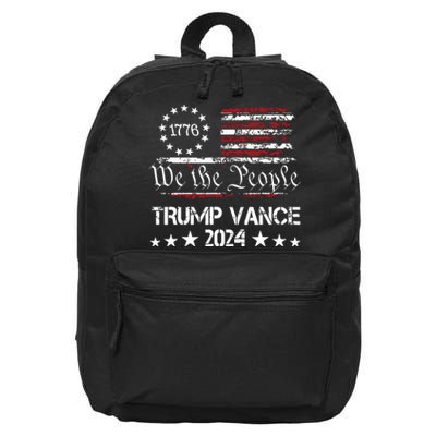 Trump Vance 2024 President Trump Supporter Reelection 16 in Basic Backpack