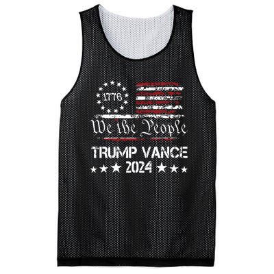 Trump Vance 2024 President Trump Supporter Reelection Mesh Reversible Basketball Jersey Tank