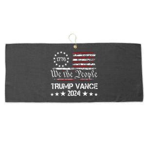 Trump Vance 2024 President Trump Supporter Reelection Large Microfiber Waffle Golf Towel