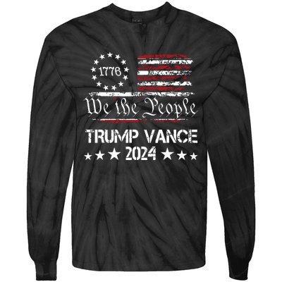 Trump Vance 2024 President Trump Supporter Reelection Tie-Dye Long Sleeve Shirt