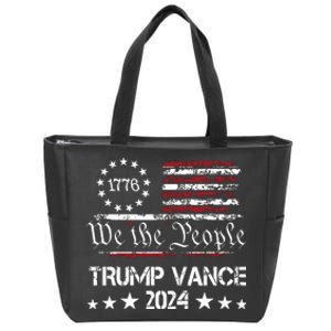 Trump Vance 2024 President Trump Supporter Reelection Zip Tote Bag