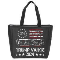 Trump Vance 2024 President Trump Supporter Reelection Zip Tote Bag