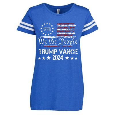 Trump Vance 2024 President Trump Supporter Reelection Enza Ladies Jersey Football T-Shirt