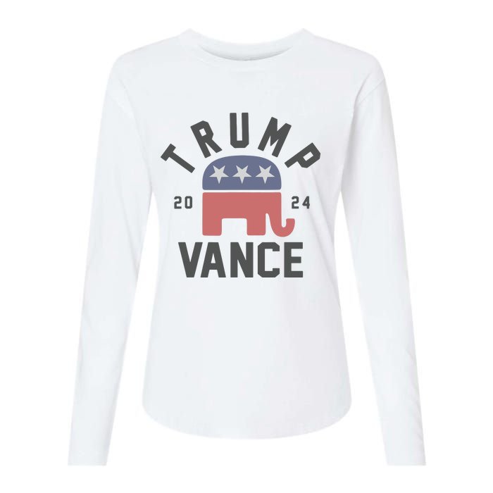 Trump Vance 2024 President Trump Supporter Reelection Womens Cotton Relaxed Long Sleeve T-Shirt