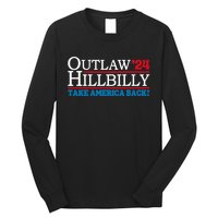 Trump Vance 2024 Outlaw Hillbilly Us Flag Vintage Elections Long Sleeve Shirt